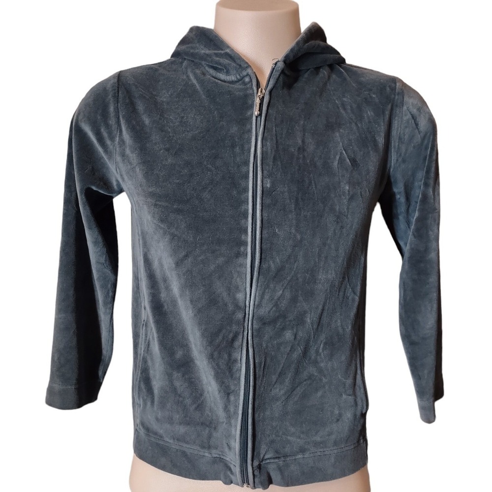 Bobbie Brooks Hoodie S Womens Y2K Cozy Gorp Core Streetwear Gray Full Zip Jacket